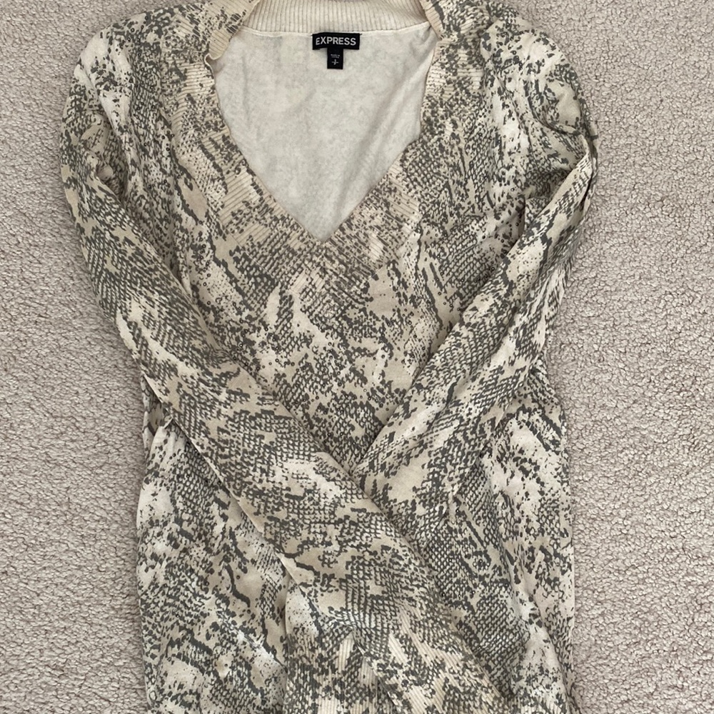 Express sweater with black rhinestones size small